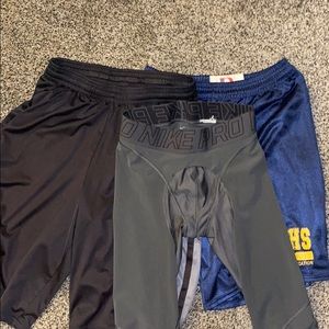 Medium Athletic shorts and compression pants